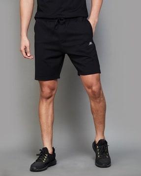 men regular fit shorts with logo print