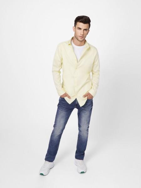 men regular fit solid casual shirt