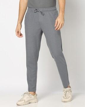 men regular fit straight track pants