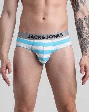 men regular fit striped briefs