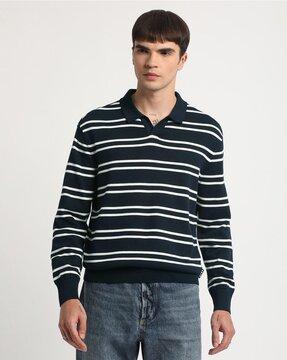 men regular fit striped polo t-shirt