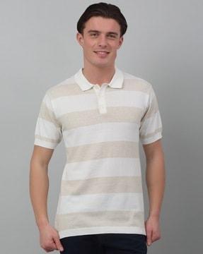 men regular fit striped shirt
