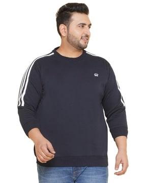 men regular fit sweatshirt with contrast tapping