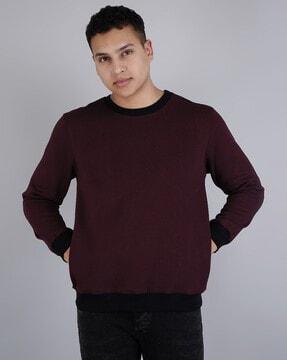 men regular fit sweatshirt with insert-pockets