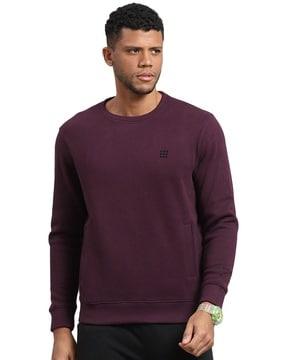 men regular fit sweatshirt with slip pockets