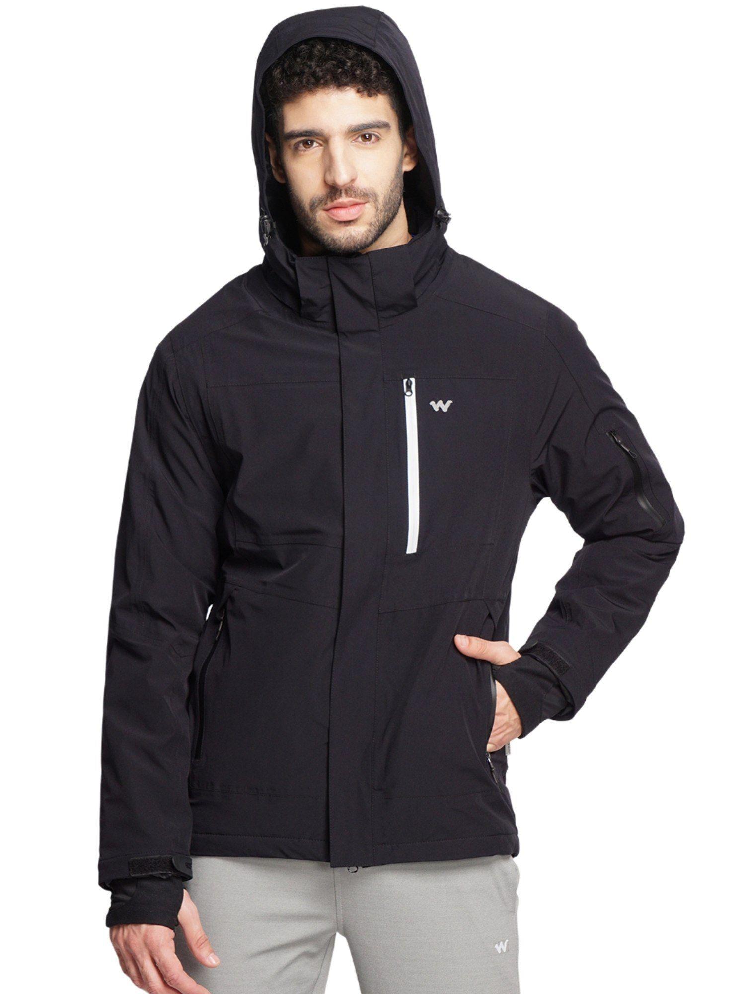 men regular fit technical jackets-black