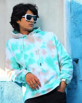 men regular fit tie & dye hoodie