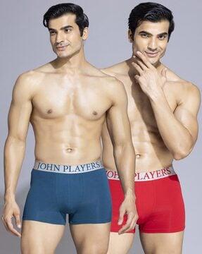 men regular fit trunks with elasticated waist