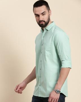 men reguler fit shirt with patch pocket