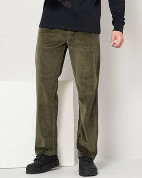 men relax fit pants with insert pockets