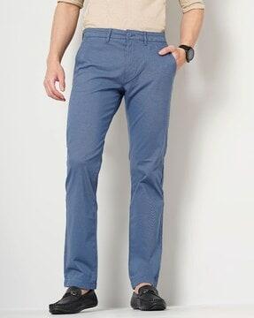 men relax fit pants with insert pockets