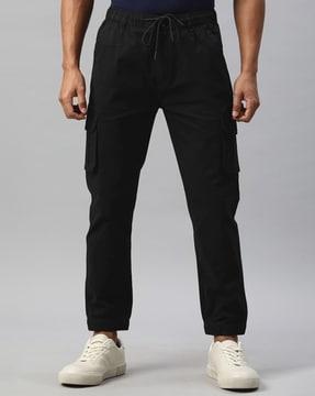 men relaxed fit cargo jogger pants