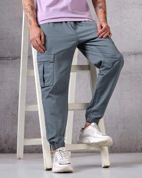 men relaxed fit cargo jogger pants