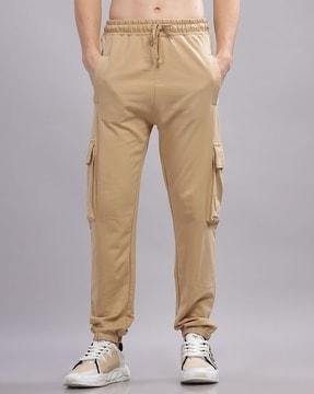 men relaxed fit cargo jogger pants