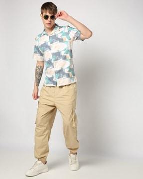 men relaxed fit cargo trousers