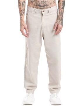men relaxed fit cotton jeans