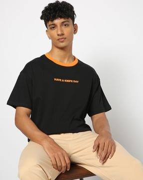 men relaxed fit crew-neck t-shirt