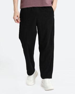 men relaxed fit flat front pants