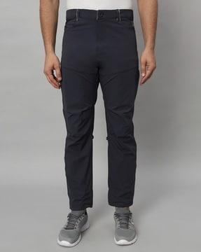 men relaxed fit flat-front pants