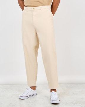 men relaxed fit high-rise chinos