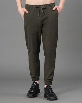 men relaxed fit jogger pants with insert pockets
