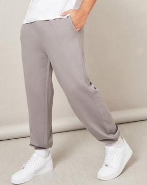 men relaxed fit joggers with elasticated  waist