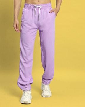 men relaxed fit joggers with insert pockets