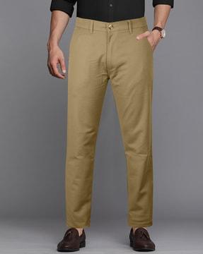 men relaxed fit pants with insert pockets