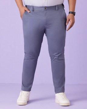 men relaxed fit pants with insert pockets