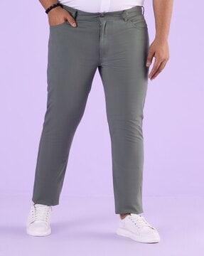 men relaxed fit pants with insert pockets