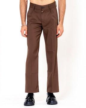 men relaxed fit pleated pants