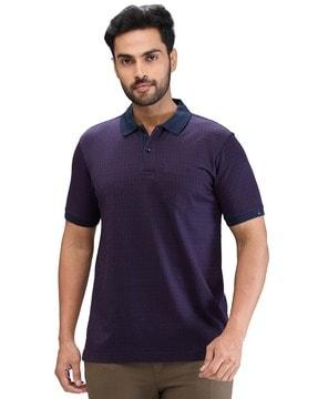 men relaxed fit polo t-shirt with patch pocket