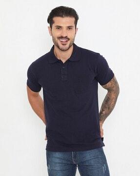 men relaxed fit polo t-shirt