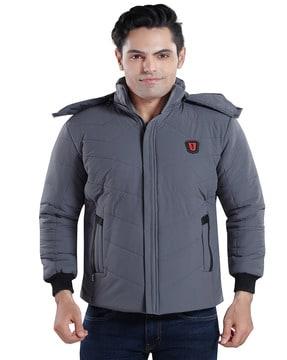 men relaxed fit quilted jacket