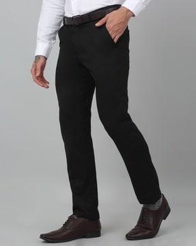 men relaxed fit slim fit trousers