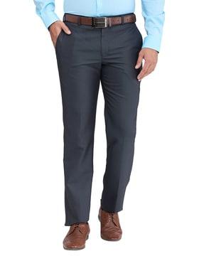 men relaxed fit trousers with insert pockets