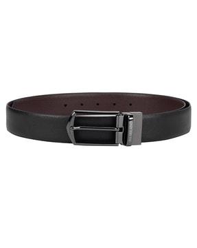 men reversibl belt with tang buckle closure