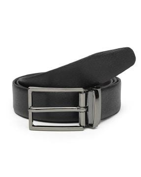 men reversible belt with buckle-closure