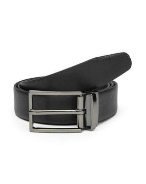 men reversible belt with buckle-closure