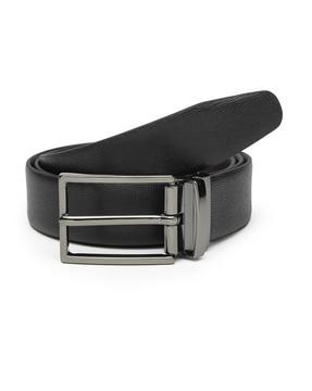 men reversible belt with buckle-closure