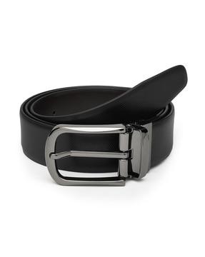 men reversible belt with buckle-closure