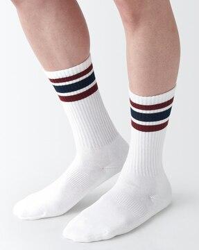 men right angle piled plain socks