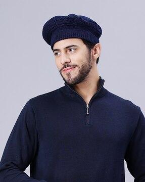 men round knitted beret cap