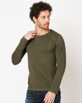 men round-neck slim fit t-shirt