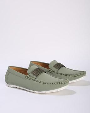 men round-toe bit loafers