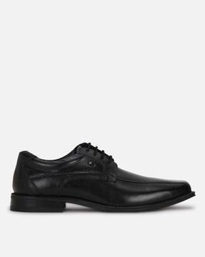 men round-toe derby shoes