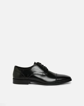 men round-toe formal lace-up shoes