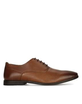 men round-toe formal lace-up shoes