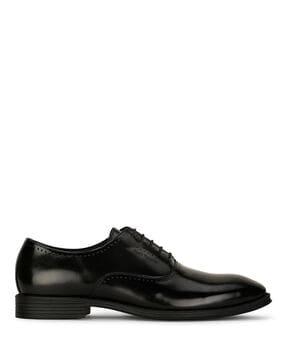 men round-toe formal lace-up shoes