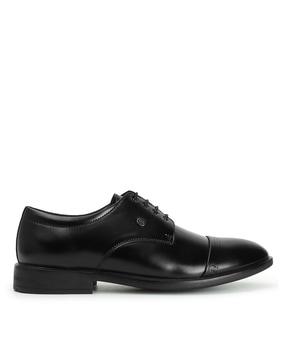 men round-toe formal lace-up shoes